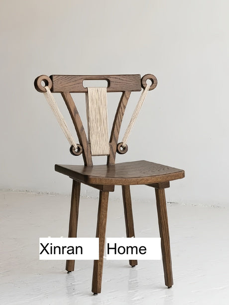 GENJI Elysia Retro Solid Wood Dining Chair - Stylish Home & Office Design from GENJI