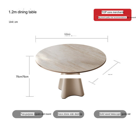 QUANMU Isadora Elegant Cream Dining Table from QUANMU