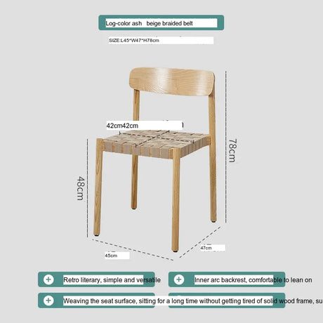 ABOUT WHITE Elysia Scandinavian Design Natural Wood High Chair from ABOUT WHITE