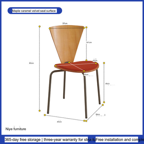 NIYE Haruki Minimalist Solid Wood Dining Chair from NIYE