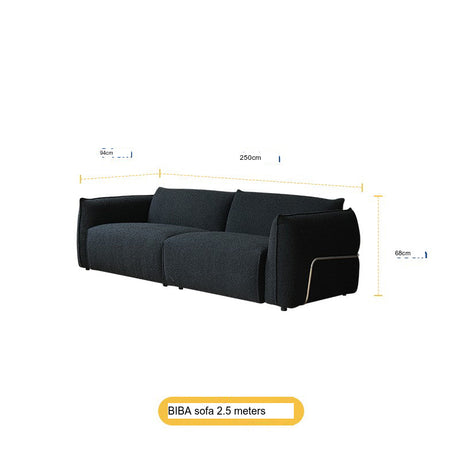 HANKE Elowen Stylish Minimalist Black Sofa from HANKE