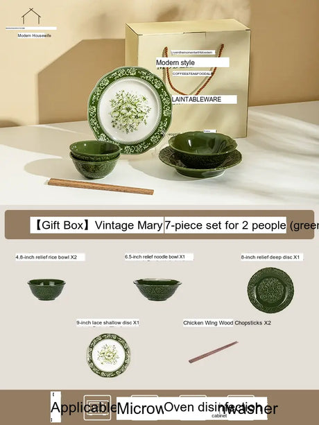MH Keiko Elegant Ceramic Dining Set Birthday Gift Box from MH