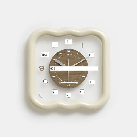 MANDELA Elowen Modern Cream Retro Wall Clock from MANDELA