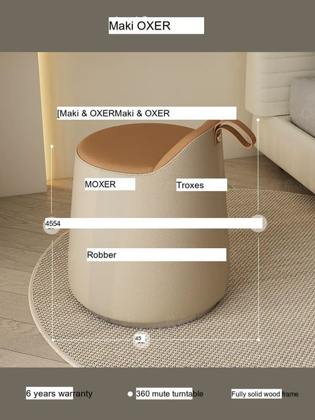 MOXER Ikebana Elegant Cream Makeup Stool from MOXER