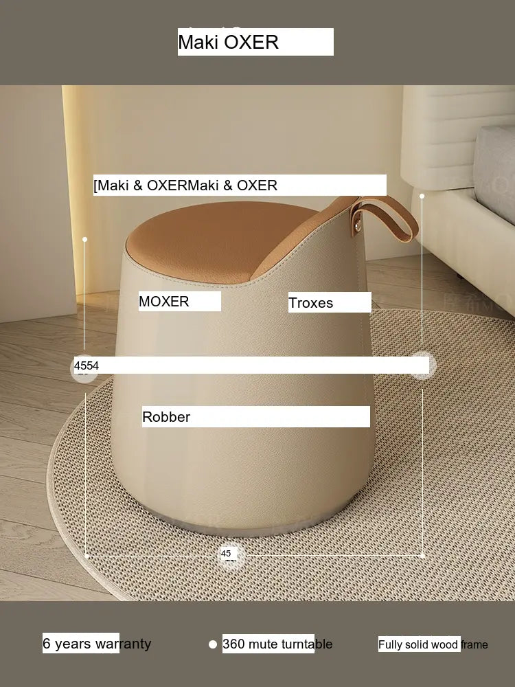 MOXER Ikebana Elegant Cream Makeup Stool from MOXER