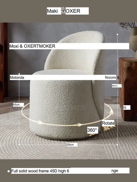 MOXER Santiago Elegant Beige Vintage Dressing Stool from MOXER