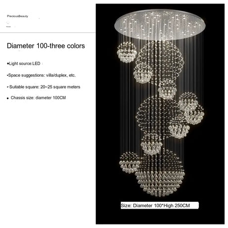YDZM Minato Elegant Crystal Ceiling Lamp from YDZM
