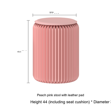 SHIBA Octavia Chic Pink Folding Stool with Leather Pads from SHIBA