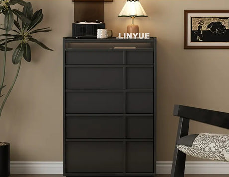 LINYUE Theo Wabi-Sabi Antique Solid Wood Drawer Cabinet from LINYUE
