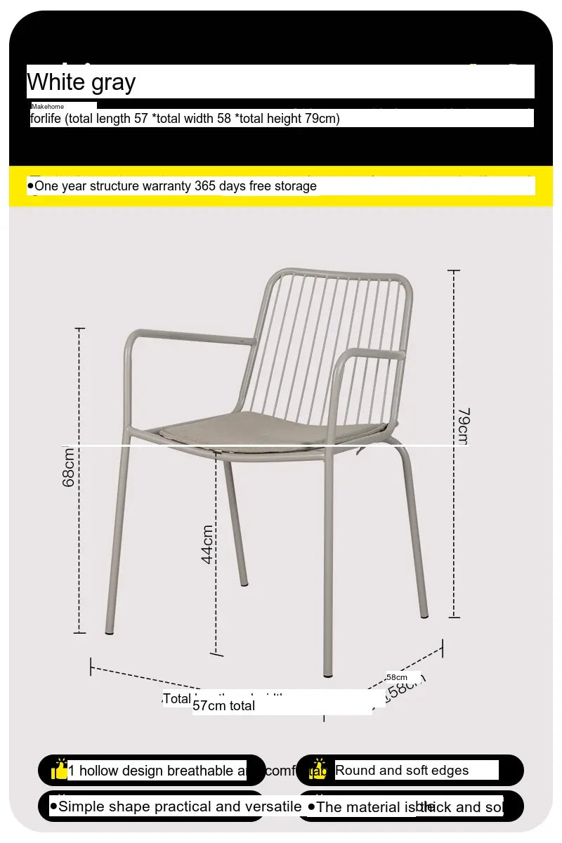 ABOUT WHITE Asakusa Minimalist Hollow Dining Chair from ABOUT WHITE