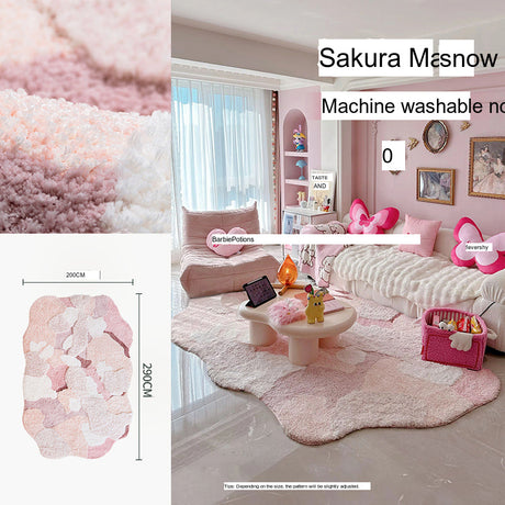 KENZAKI Sakura Snow Washable Rug from KENZAKI