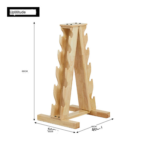 UPTITUDE Marcellus Elegant Natural Oak Dumbbell Rack from UPTITUDE