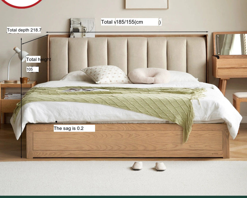 GENJI Takamatsu Elegant Solid Wood Storage Bed from GENJI