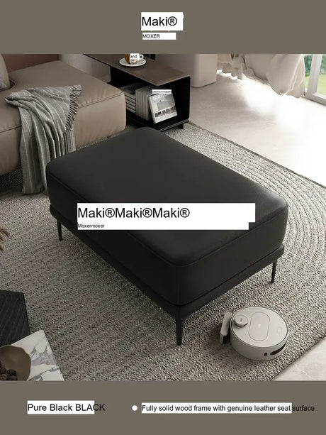 MOXER Juniper High-End Leather Footstool from MOXER