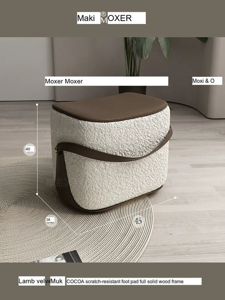 MOXER Isolde Elegant Solid Wood Footstool from MOXER