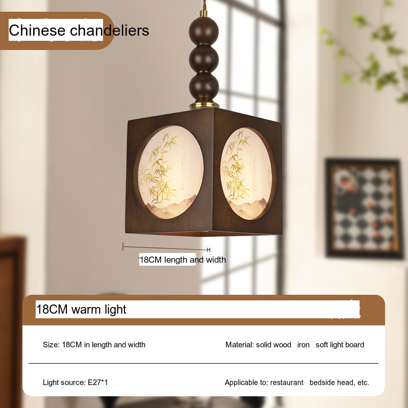 BOJI Kaori Elegant Wooden Japanese Ceiling Lamp - Outdoor Gazebo Light from BOJI