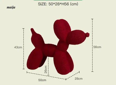 LAZYSPACE Violet Balloon Dog Stool from LAZYSPACE