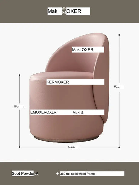 MOXER Araceli Elegant Leather Makeup Stool from MOXER