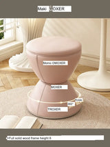 MOXER Elowen Elegant Solid Wood Rotating Dressing Stool from MOXER