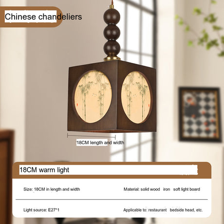 BOJI Kaori Elegant Wooden Japanese Ceiling Lamp - Outdoor Gazebo Light from BOJI
