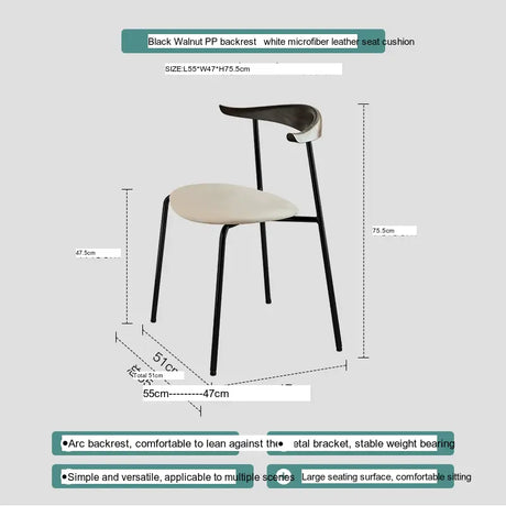 ABOUT WHITE Sapphira Elegant Retro Solid Wood Dining Chair from ABOUT WHITE