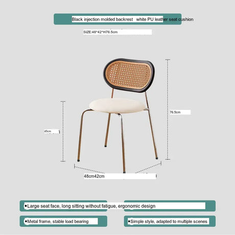 ABOUT WHITE Lisella Retro Chic Light Luxury Dining Chair from ABOUT WHITE