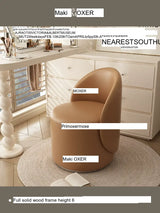 MOXER Elowen Elegant Genuine Leather Rotating Makeup Stool from MOXER
