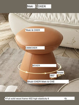 MOXER Elowen Premium Swivel Solid Wood Makeup Stool from MOXER