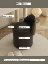 MOXER Elowen Luxurious Leather Makeup Stool from MOXER