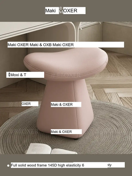 MOXER Catalonia Elegant Movable Leather Makeup Stool from MOXER