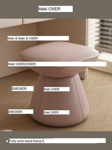 MOXER Santiago Retro Cream Leather Rotatable Stool from MOXER