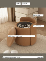 MOXER Lyleena Elegant Leather Dressing Chair from MOXER