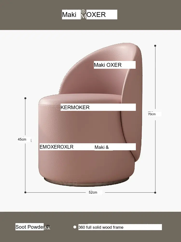 MOXER Santiago Elegant Beige Vintage Dressing Stool from MOXER