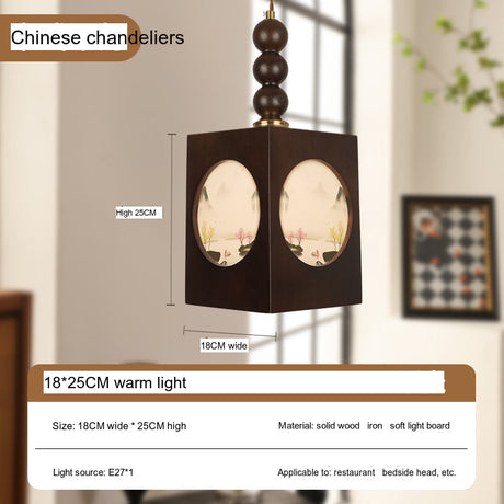BOJI Kaori Elegant Wooden Japanese Ceiling Lamp - Outdoor Gazebo Light from BOJI
