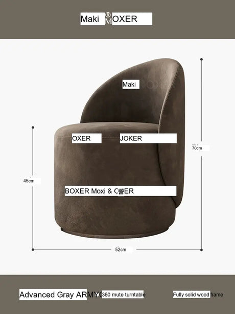 MOXER Araceli Elegant Leather Makeup Stool from MOXER