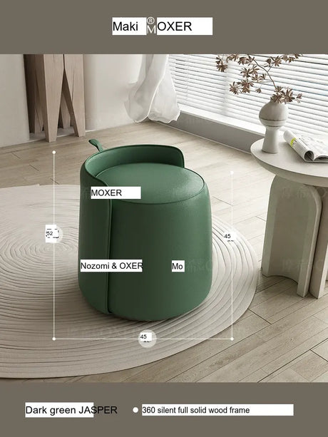 MOXER Caspian Elegant Leather Makeup Stool from MOXER