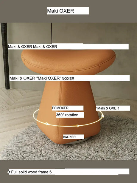 MOXER Isola Chic Leather Dressing Stool from MOXER