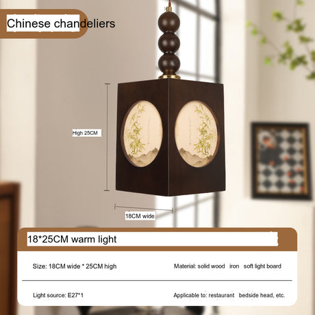 BOJI Kaori Elegant Wooden Japanese Ceiling Lamp - Outdoor Gazebo Light from BOJI