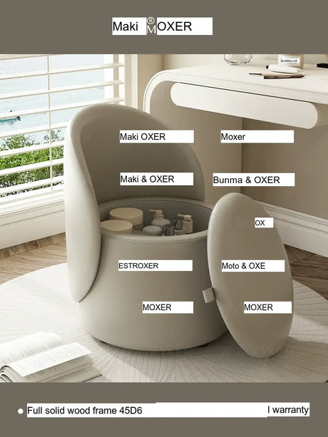 MOXER Aria Luxury Movable Makeup Stool from MOXER