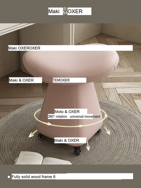 MOXER Isadora Elegant Rotatable Makeup Stool from MOXER