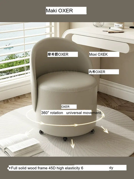 MOXER Aria Luxury Movable Makeup Stool from MOXER