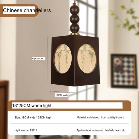 BOJI Kaori Elegant Wooden Japanese Ceiling Lamp - Outdoor Gazebo Light from BOJI