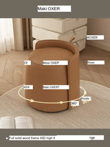 MOXER Lyleena Elegant Leather Dressing Chair from MOXER