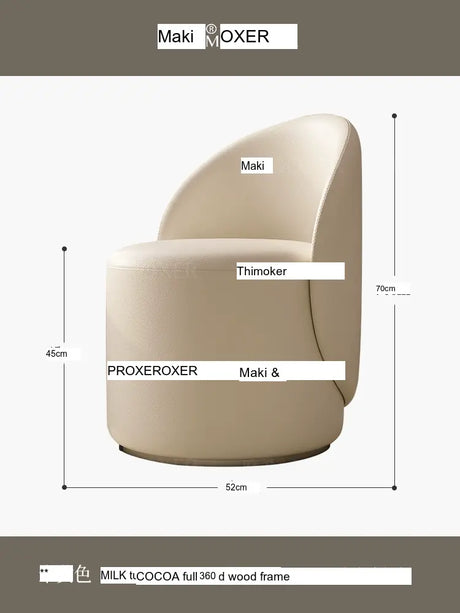 MOXER Santiago Elegant Beige Vintage Dressing Stool from MOXER