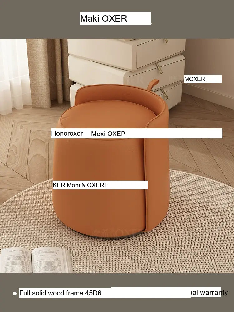 MOXER Lyleena Elegant Leather Dressing Chair from MOXER
