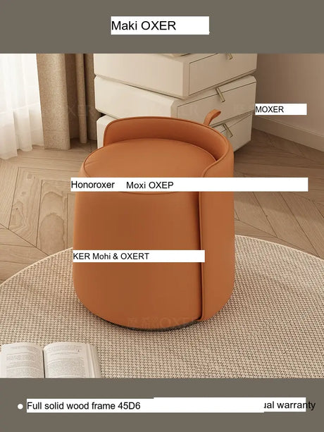 MOXER Lyleena Elegant Leather Dressing Chair from MOXER