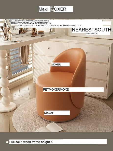 MOXER Santiago Elegant Swivel Makeup Stool from MOXER