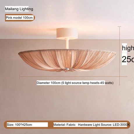MAILANG Anorak Sleek Cream Lighting Ceiling Fixture from MAILANG