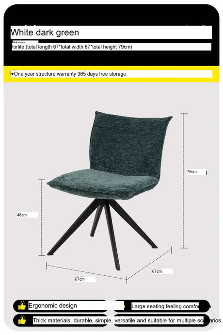 ABOUT WHITE Azura Modern Comfortable Nordic Dining Chair from ABOUT WHITE