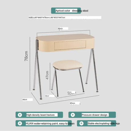 ABOUT WHITE Selene Chic Minimalist Dressing Table from ABOUT WHITE